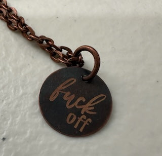 F Off Coin Necklace